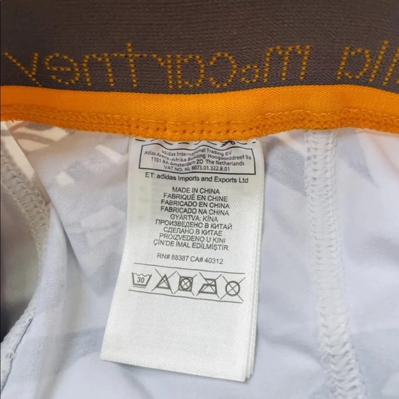 Adidas by Stella McCartney Yoga Clima Bamboo Tight Gray & White Leggings Sz S - Picture 8 of 9